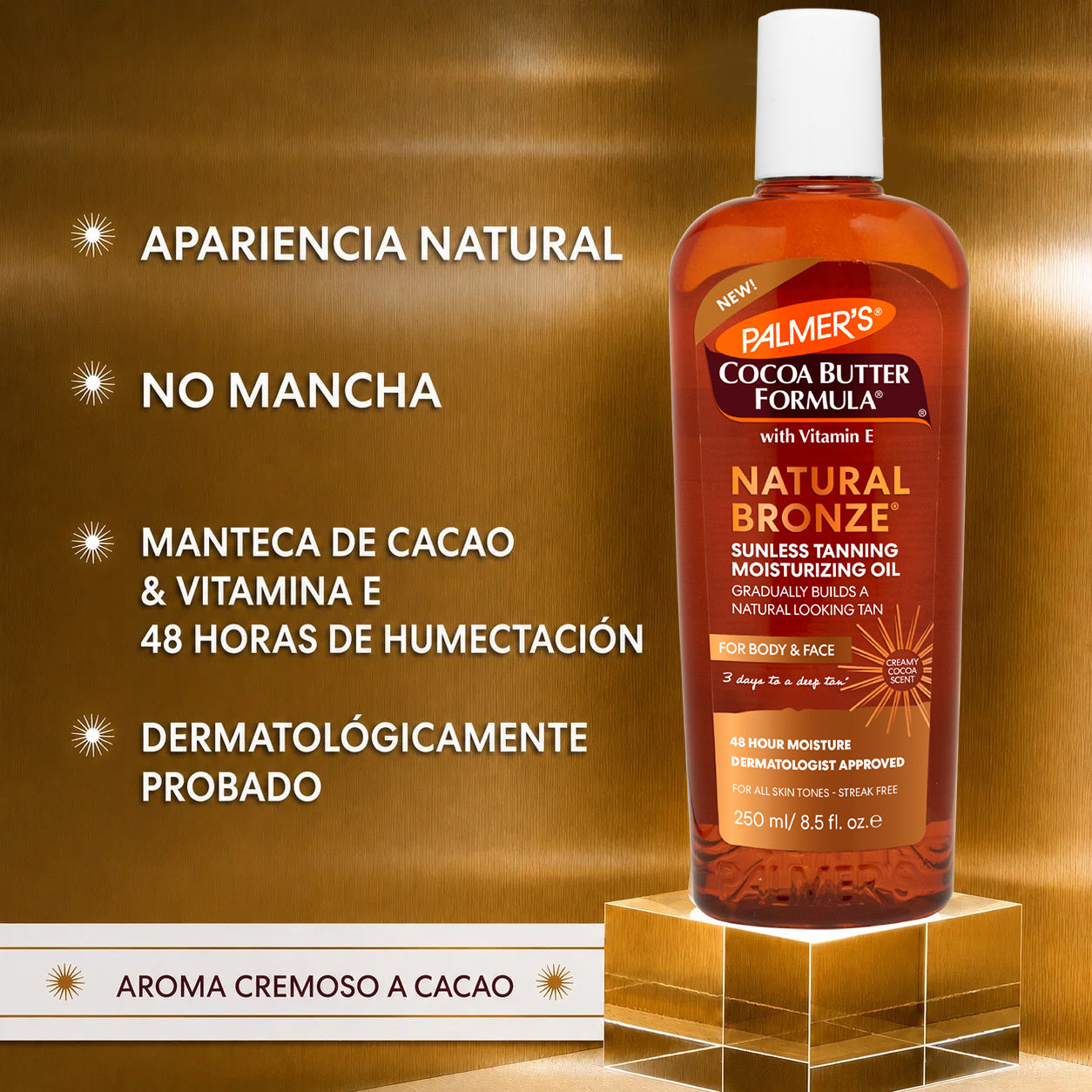 Palmers Cocoa Butter Formula Natural Bronze, Aceite Corporal Humectante Autobronceadora