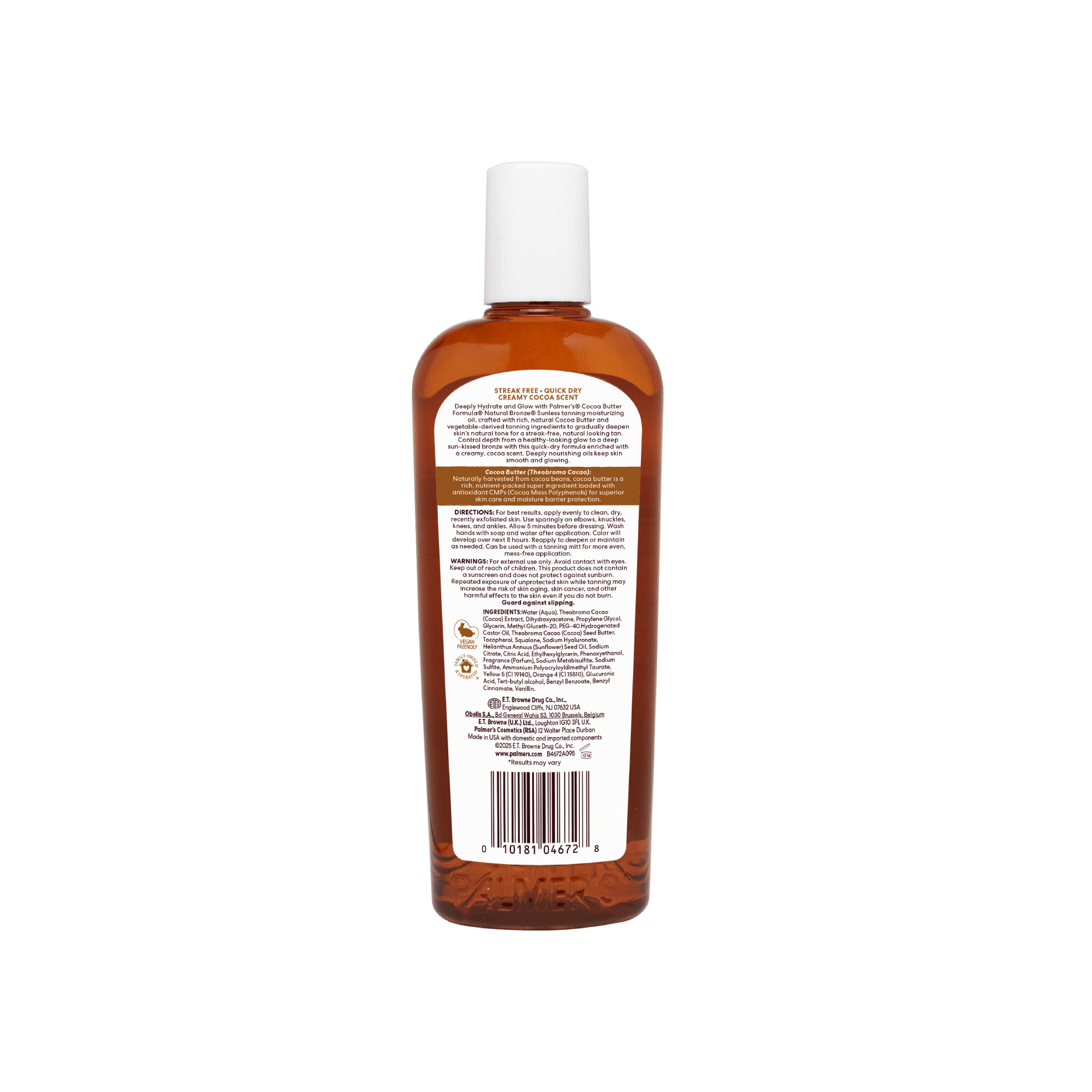 Palmers Cocoa Butter Formula Natural Bronze, Aceite Corporal Humectante Autobronceadora