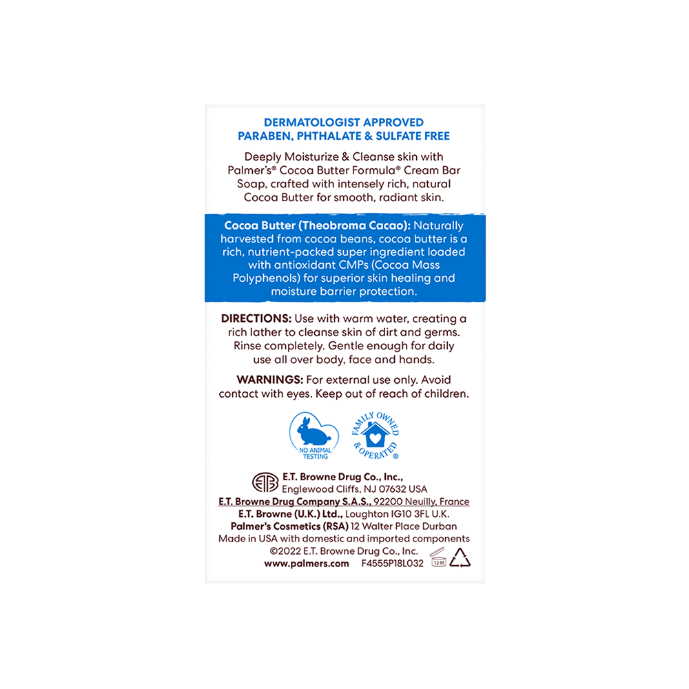 Palmer´s Cocoa Butter Formula  Barra Limpiadora y Humectante Cacao
