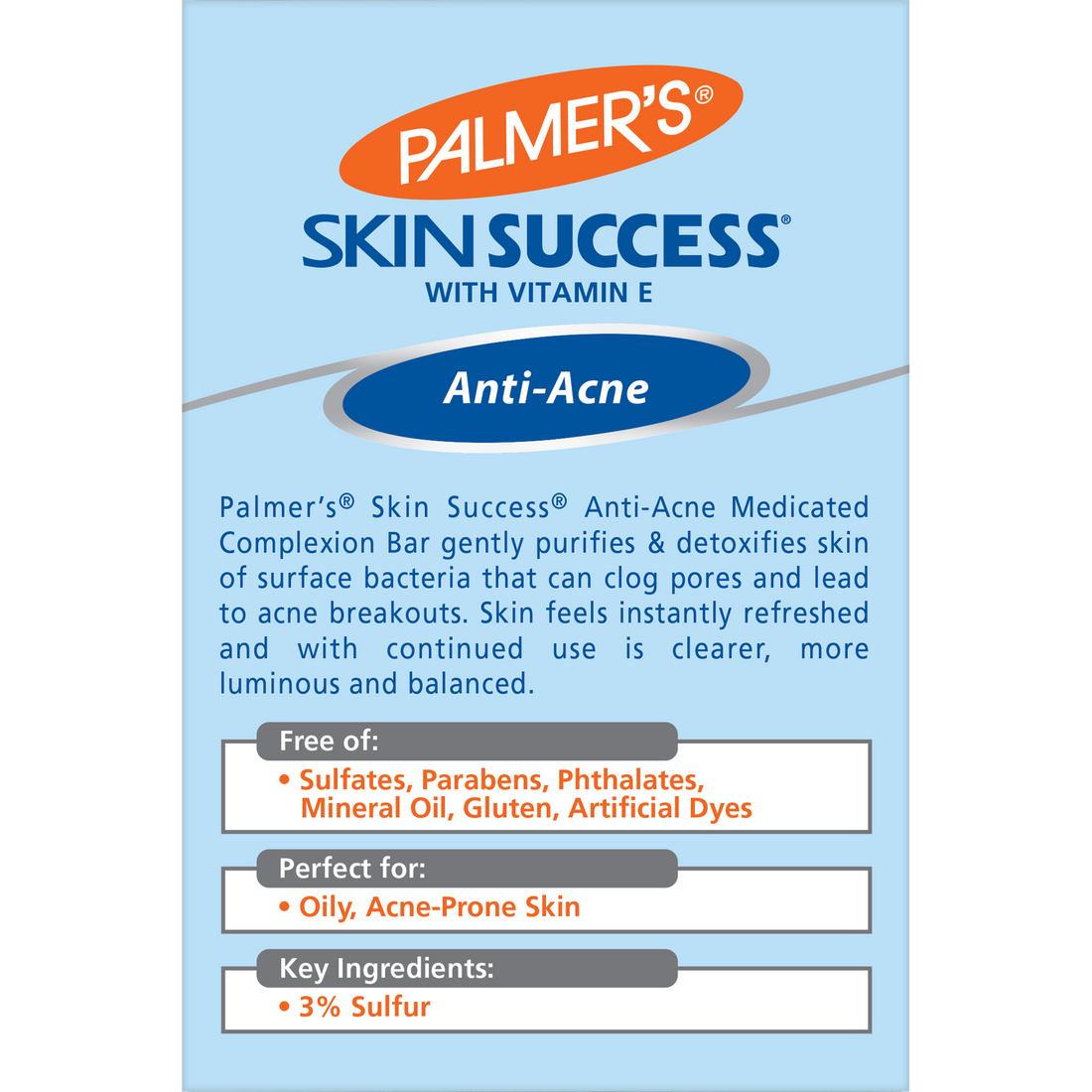 Skin Success Anti-Acne Medicated Complexion Bar Jabón